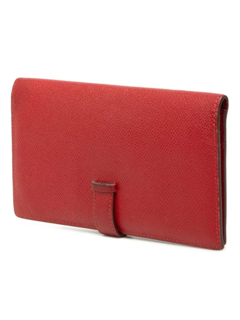 Hermes Bearn Souffle Wallet P Red Gold Veau Epsom
